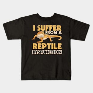 I Suffer From Reptile Dysfunction Shirt, Bearded Dragon Gift For Men Women, Reptile Tshirt For Bearded Dragon Lover, Bearded Dragon Lizard Kids T-Shirt